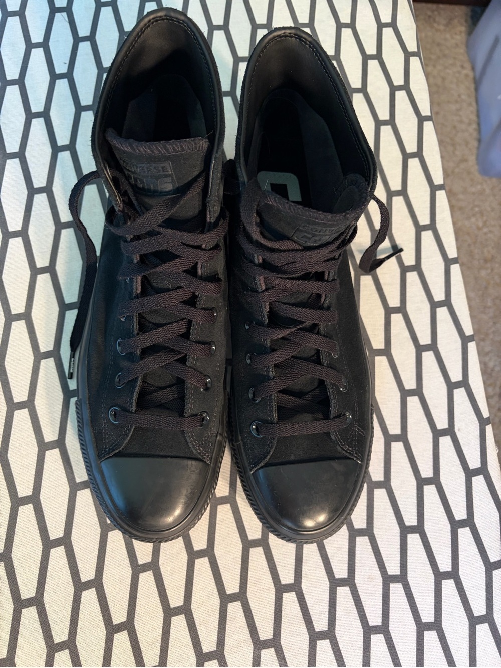 Converse Black High-Top Canvas Sneakers size 9 men’s 11 women’s